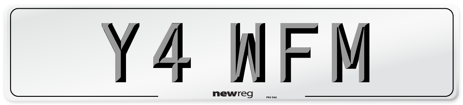 Y4 WFM Number Plate from New Reg